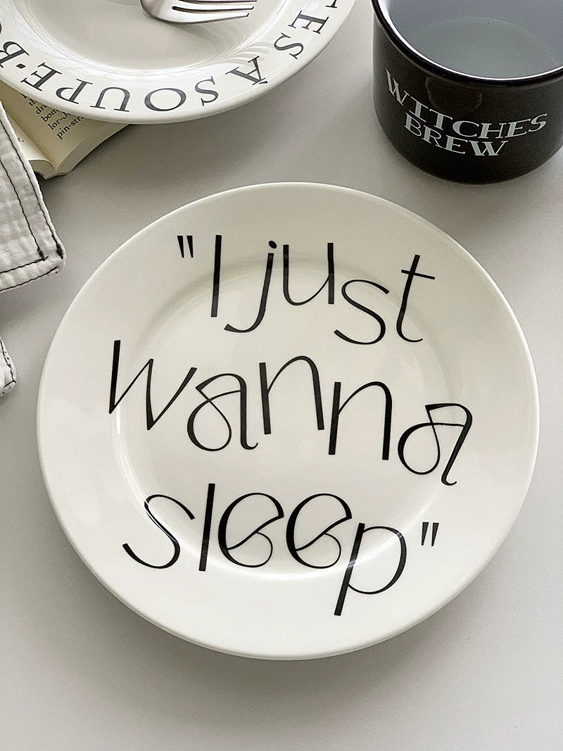 YASUKI Juniper Stylish Graffiti Ceramic Dish from YASUKI