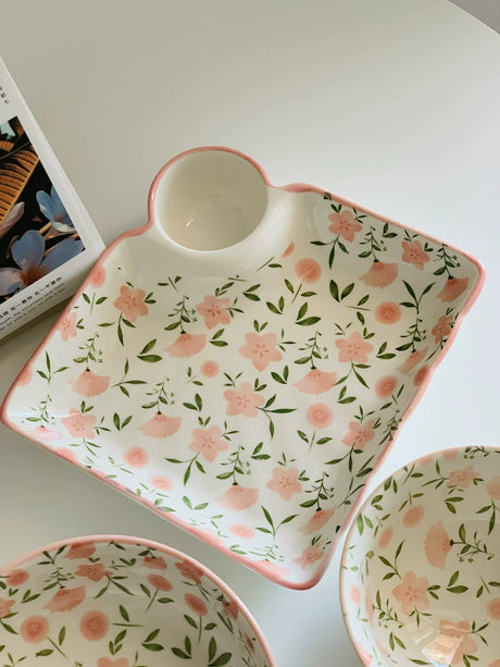 YASUKI Elowen Elegant Floral Design Bowl Set from YASUKI