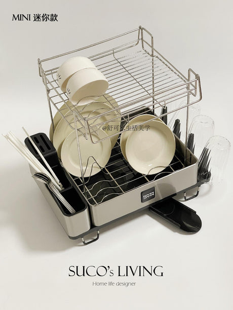 SUCO Hyunwoo Space-Saving Stainless Steel Drying Rack from SUCO