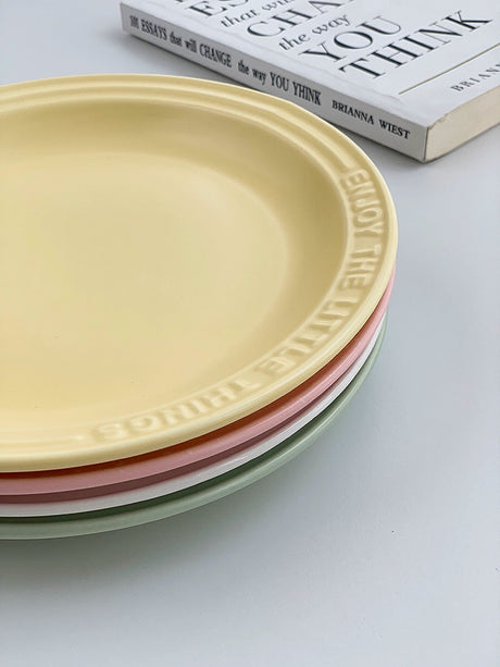 YASUKI Amara Elegant Pink Inkjet Ceramic Plate from YASUKI