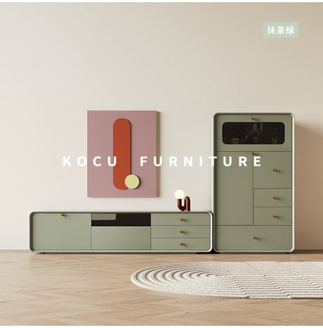 KOCU HOME Ulises Modern Minimalist Solid Wood TV Cabinet Coffee Table Combination from KOCU HOME