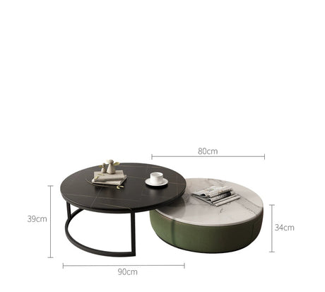 FASATI Oliver Chic Modern Round Coffee Table from FASATI