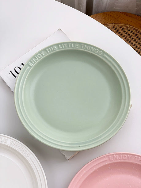 YASUKI Amara Elegant Pink Inkjet Ceramic Plate from YASUKI