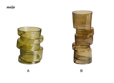 Stacked Glass Tinted Vase from maija