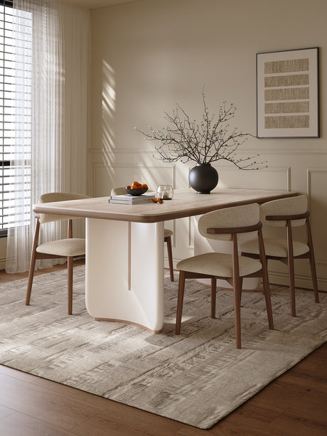 QUANMU Santiago Elegant Rock Plate Compact Dining Table from QUANMU