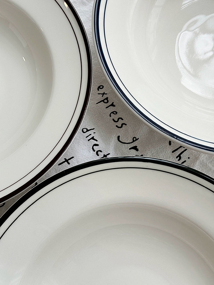 YASUKI Chenhao Minimalist INS Texture White Ceramic Bowl from YASUKI