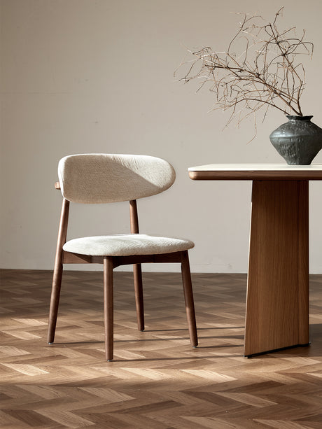 QUANMU Isadora Luxurious Walnut Finish Dining Chair from QUANMU