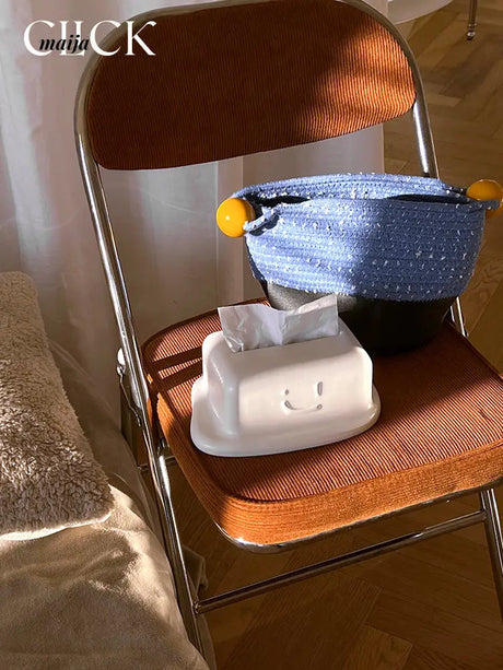 Melted Cheese Ceramic Tissue Box from maija