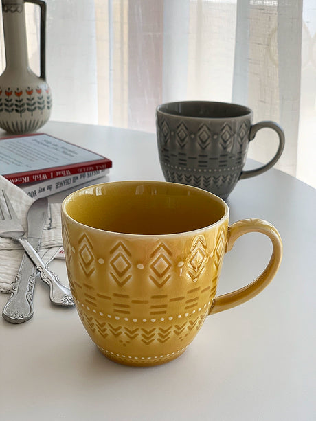 YASUKI Ignacio Elegant Art Relief Mug from YASUKI