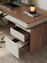 QUANMU Santiago Luxe Walnut Minimalist Computer Desk from QUANMU