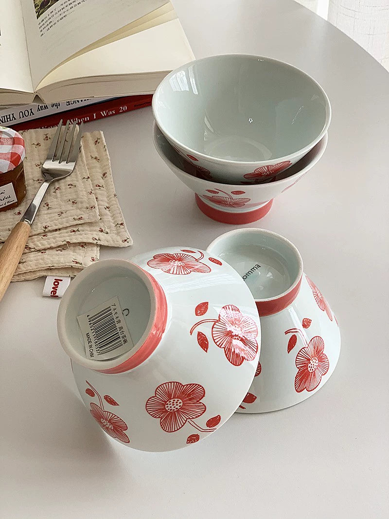 YASUKI Haruki Elegant Japanese-Style Ceramics Rice Bowl from YASUKI