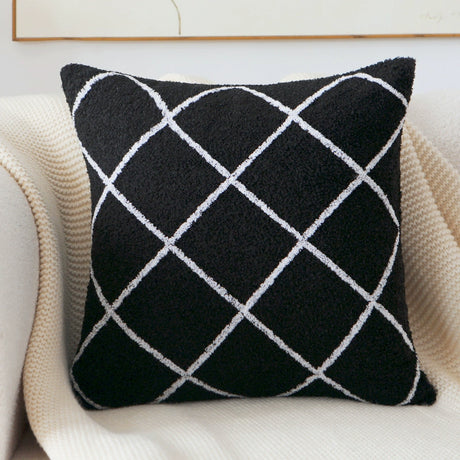 YOULI Sebastian Minimalist Black & White Pillow Cover from YOULI