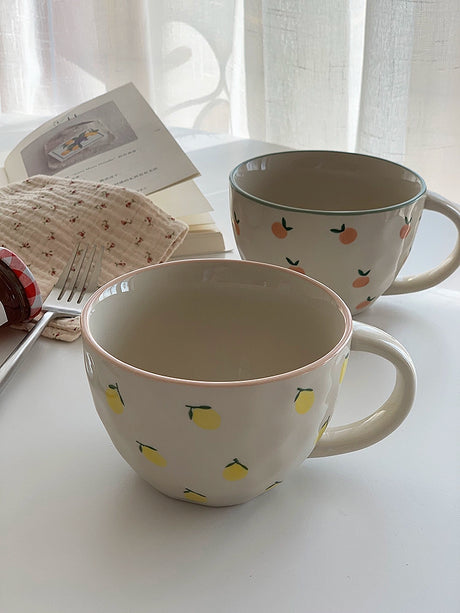 YASUKI Briella Artisan Floral Ceramic Coffee Cup from YASUKI