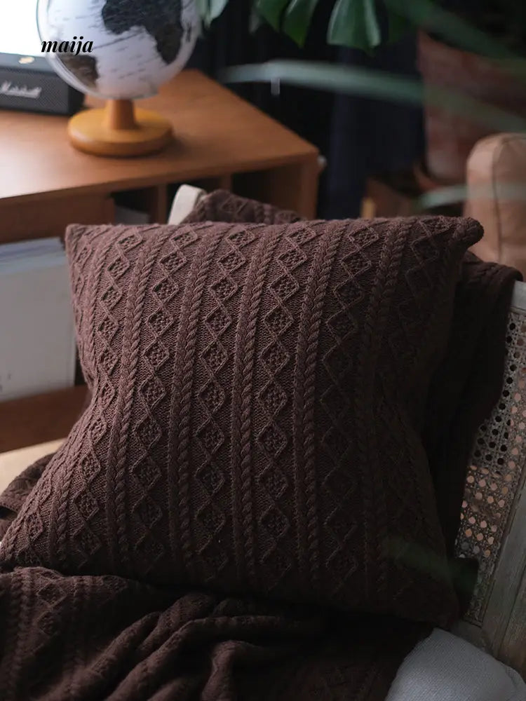 Rib Knit Throw & Cushion from maija