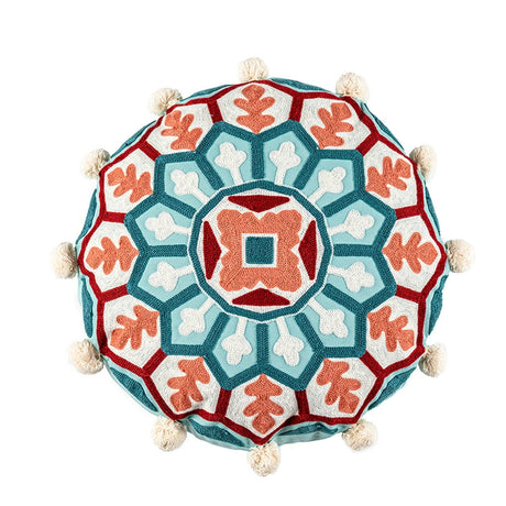 YOULI Amara Handmade Ethnic Round Pillow from YOULI