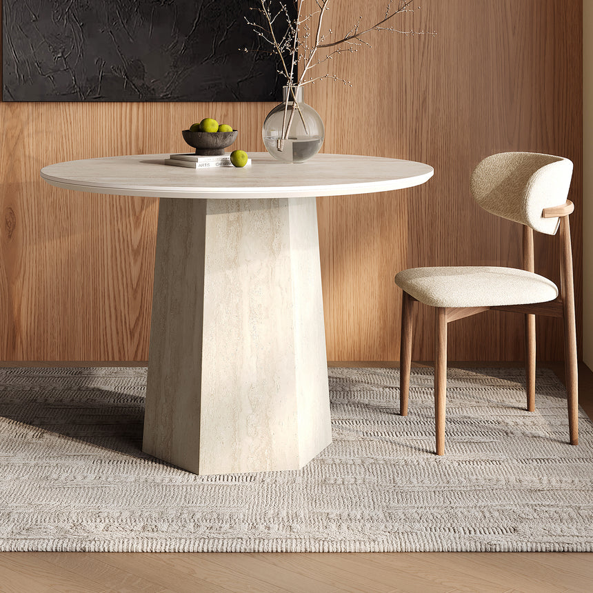 QUANMU Emiliano Chic Light Luxury Round Dining Table from QUANMU