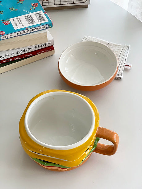YASUKI Aria Whimsical Layered Burger Ceramic Cup from YASUKI