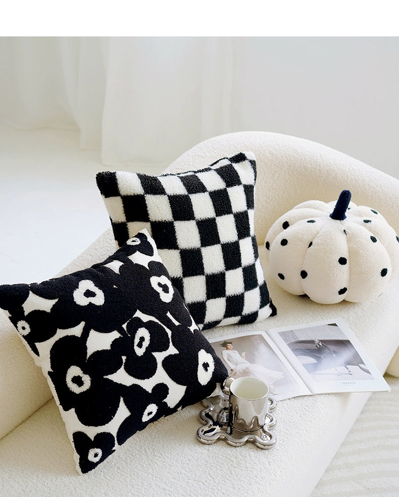YOULI Benjamin Elegant Minimalist Black and White Sofa Pillow from YOULI
