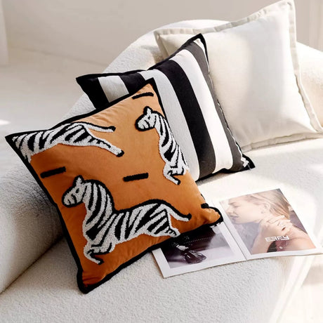 YOULI Amelie Elegant Zebra Design Cushion Cover from YOULI
