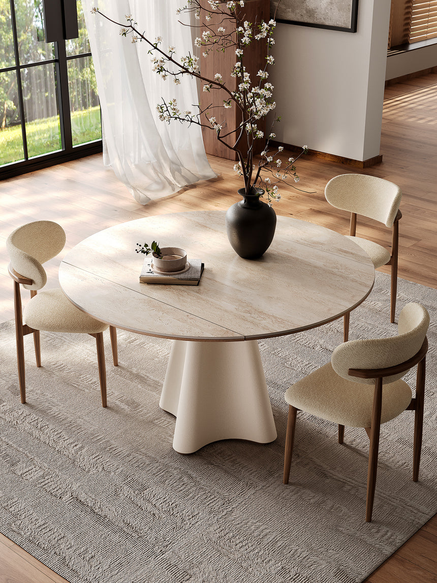 QUANMU Isadora Elegant Cream Dining Table from QUANMU