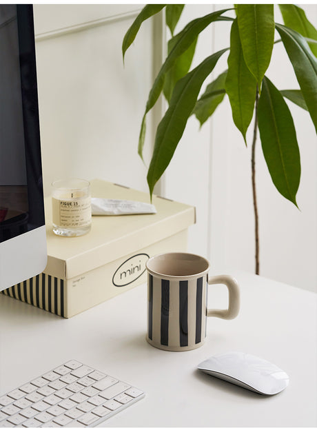 MOMO'S TALK Fabiana Unique Handcrafted Striped Coffee Cup from MOMO'S TALK
