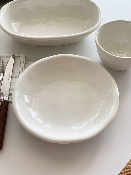 YASUKI Alaric Minimalist Pure White Soup Bowl from YASUKI