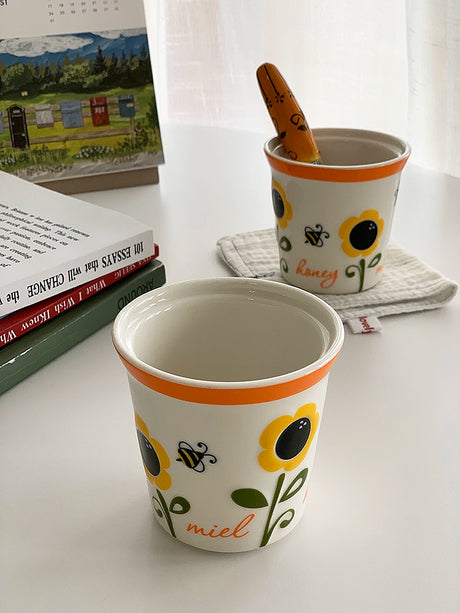 YASUKI Amelie Charming Floral Ceramic Water Cup from YASUKI