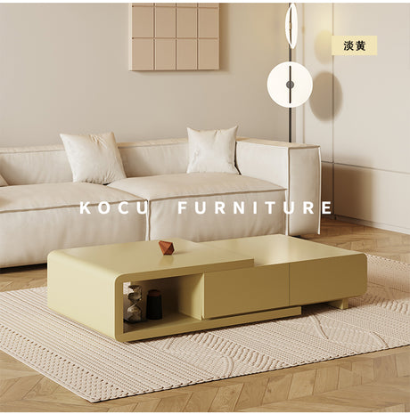 KOCU HOME Catania Rustic Retractable Solid Wood Table from KOCU HOME