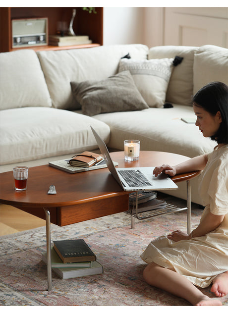 HANKE Kiyoshi Elegant Cherrywood Teatable with Drawers from HANKE