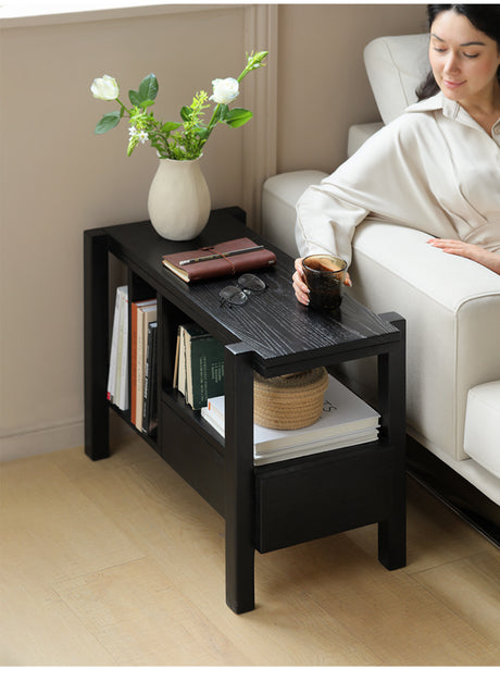 HANKE Isolde Rustic Solid Wood Side Table Settee Cabinet from HANKE