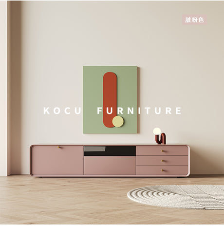 KOCU HOME Ulises Modern Minimalist Solid Wood TV Cabinet Coffee Table Combination from KOCU HOME