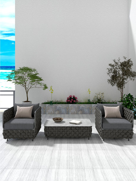 DIME GARDEN Fuenteluna Traditional Waterproof Rattan Chair Set from DIME GARDEN