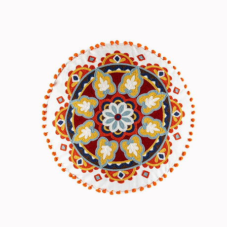 YOULI Amara Handmade Ethnic Round Pillow from YOULI