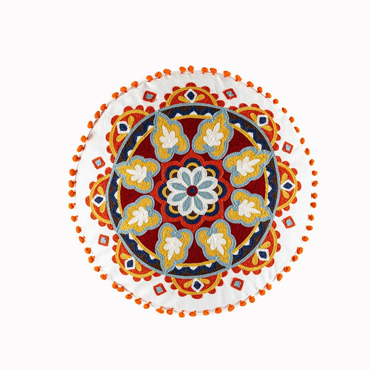 YOULI Amara Handmade Ethnic Round Pillow from YOULI