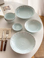 YASUKI Haruki Elegant Snowflake Ceramic Rice Bowl from YASUKI