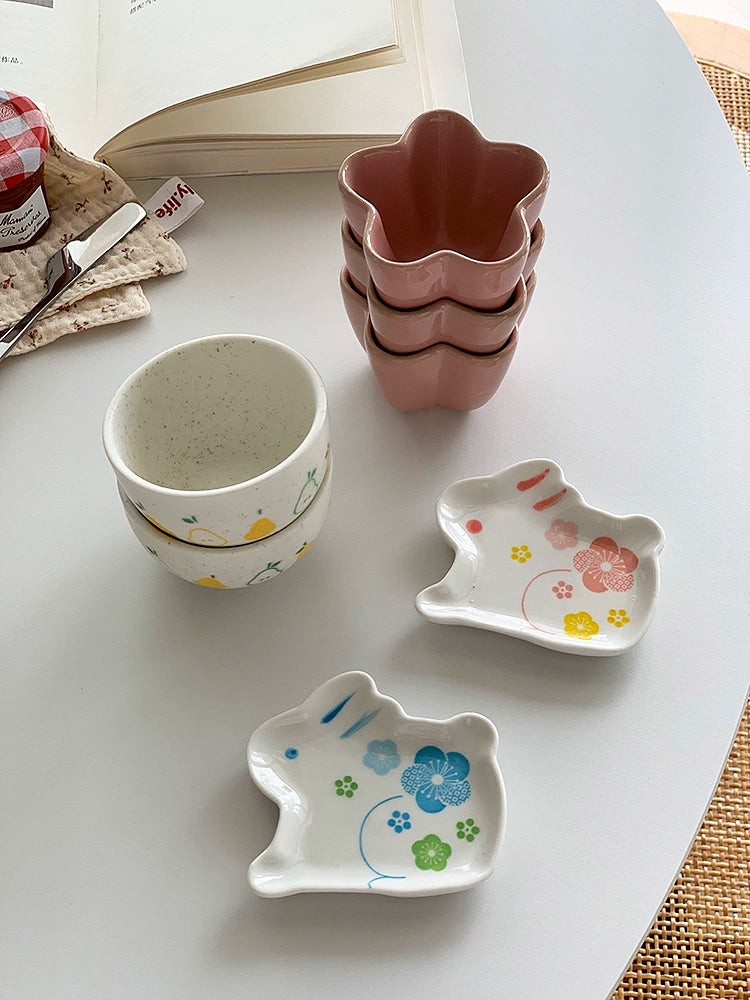 YASUKI Amelia Adorable Cherry Bunny Sauce Plate from YASUKI