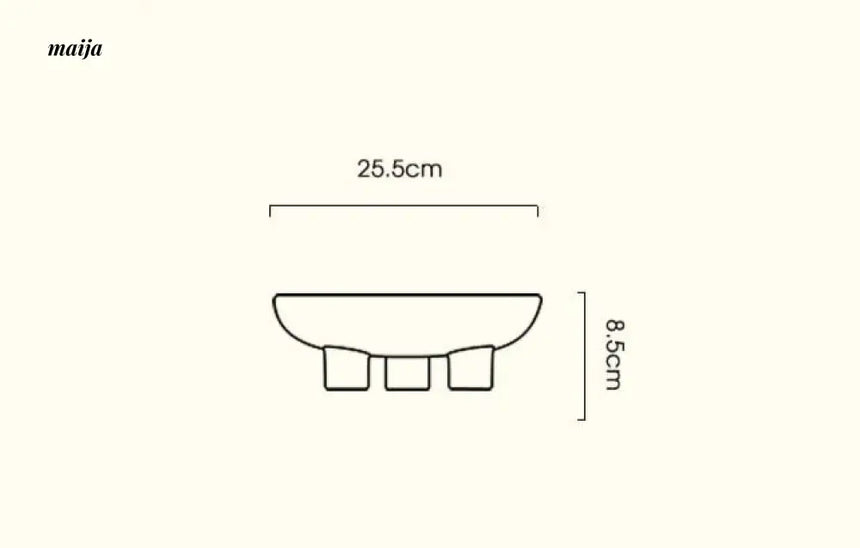 Three-Legged Ceramic Fruit Bowl from maija