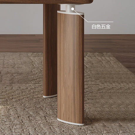 QUANMU Santiago Elegant Solid-Wood Rectangular Dining Table from QUANMU