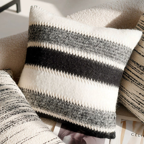YOULI Benjamin Elegant Minimalist Black and White Sofa Pillow from YOULI