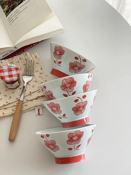 YASUKI Haruki Elegant Japanese-Style Ceramics Rice Bowl from YASUKI
