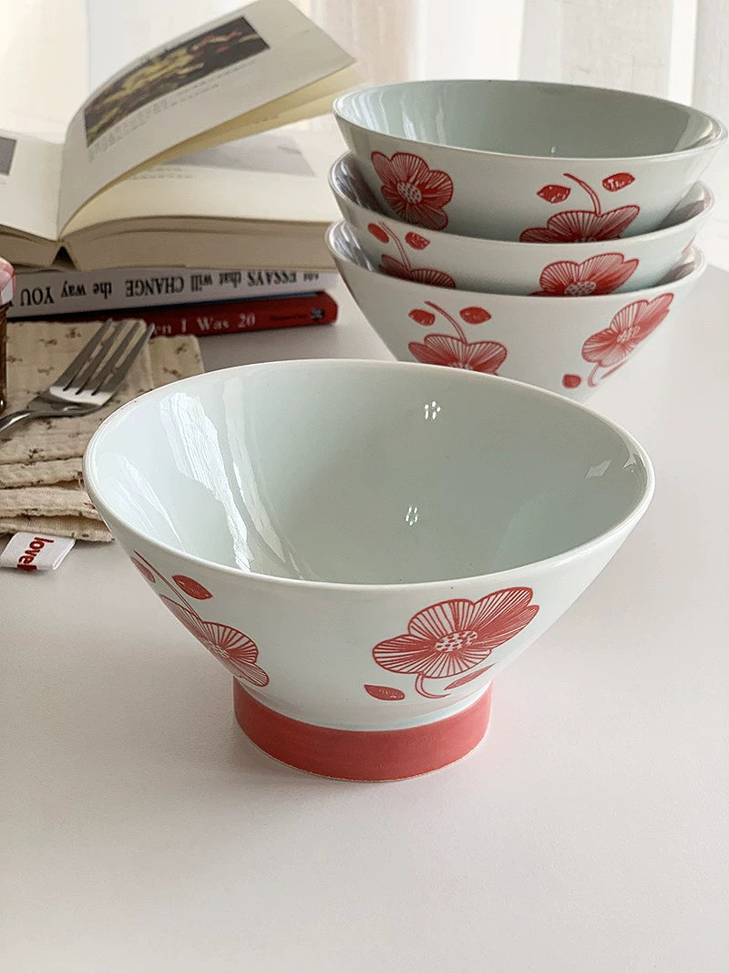 YASUKI Haruki Elegant Japanese-Style Ceramics Rice Bowl from YASUKI