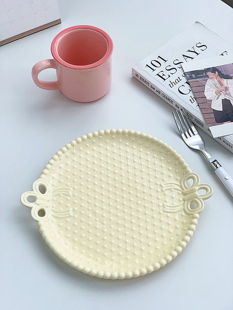 YASUKI Felix Organic Ceramic Beaded Plate from YASUKI