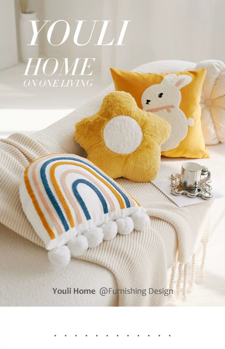 YOULI Jasper Adorable Cartoon Rabbit Pillowcase Sofa Accessory from YOULI