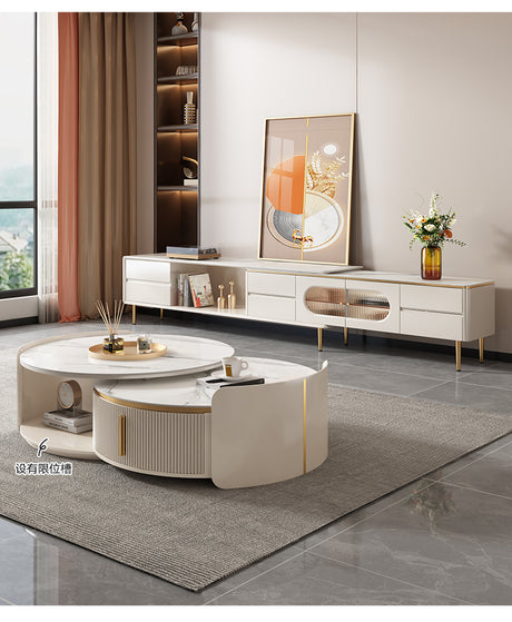 QUANMU Araceli Modern Minimalist Telescopic Coffee Table from QUANMU