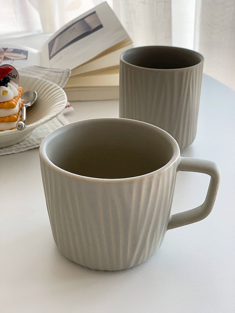 YASUKI Akira Chic Striped Ceramic Coffee Cup from YASUKI