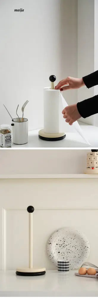 Momo Dot Wooden Kitchen Tissue Holder from maija
