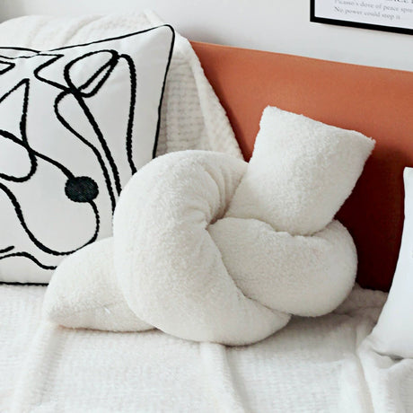 YOULI Eliana Minimalist Black and White Round Sofa Pillow from YOULI