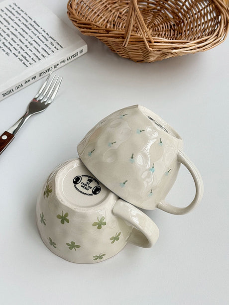 YASUKI Briella Artisan Floral Ceramic Coffee Cup from YASUKI