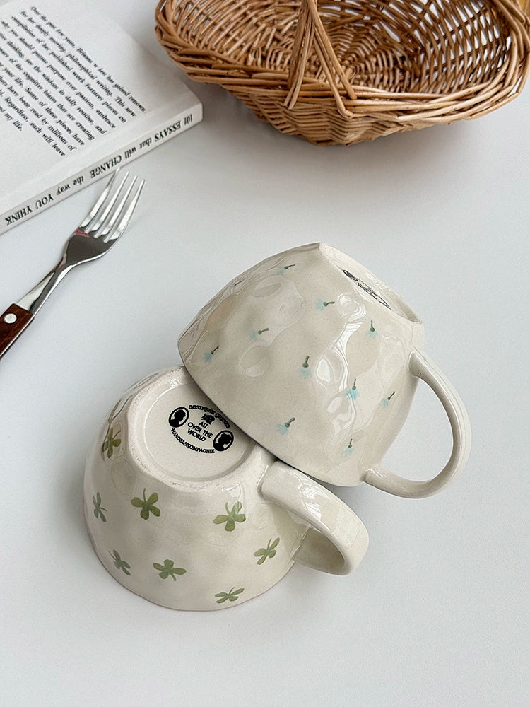 YASUKI Briella Artisan Floral Ceramic Coffee Cup from YASUKI