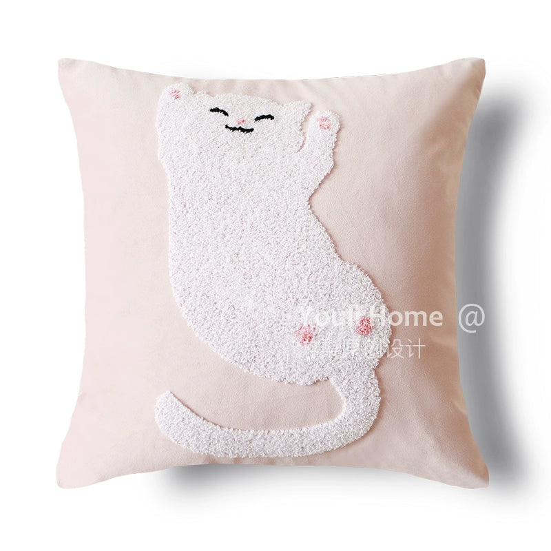 YOULI Elowen Contemporary Soft-Cover Cat Pillow from YOULI